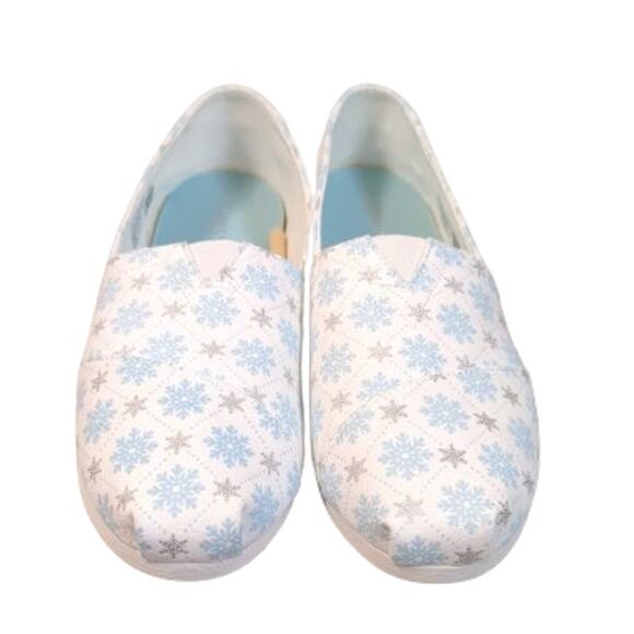 TOMS - Womens Alpargata Espadrille-White Snowflakes Print-Size: 7 B(M)-NIB-S38 - Picture 2 of 5